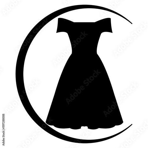 elegant party dress icon
