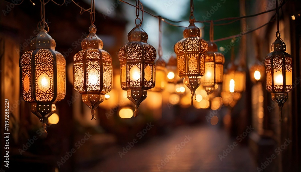 Fototapeta premium Ramadan Lanterns in Evening Light