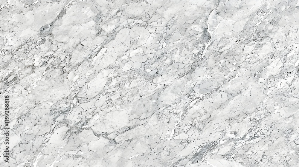 Naklejka premium 3D marble-textured wall with fine gray veining on a pure white surface, offering timeless elegance.