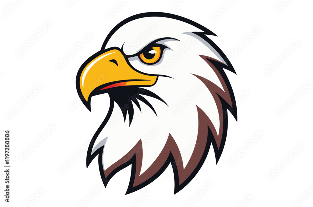 Fototapeta premium eagle head vector, icon vector illustration, eagle silhouette of a eagle isolated on a white background, eps, png, svg, vector,