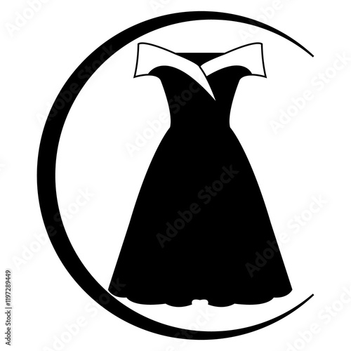 elegant party dress icon