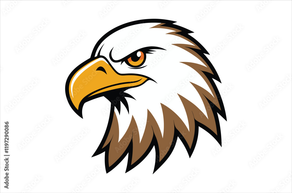 Fototapeta premium eagle head vector, icon vector illustration, eagle silhouette of a eagle isolated on a white background, eps, png, svg, vector,