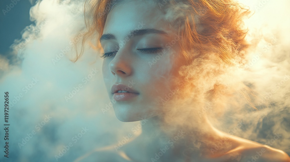 artistic photo of a woman whose face is covered in black smoke
artistic photo of a woman whose face is covered in black smoke