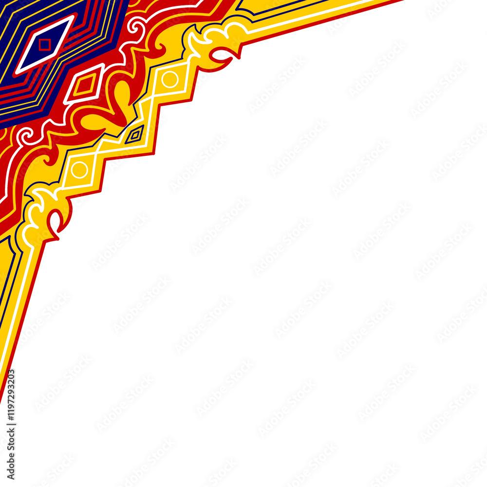 Naklejka premium Dayak Style Frame