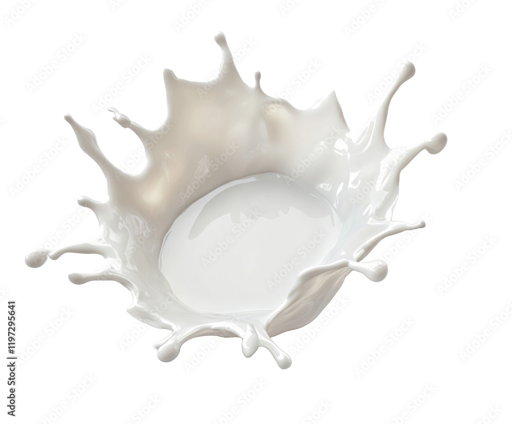 A Milk Splash: A Delicate Dance of Creamy Liquid , isolated on white background PNG A Milk Splash: A Delicate Dance of Creamy Liquid , isolated on white background PNG