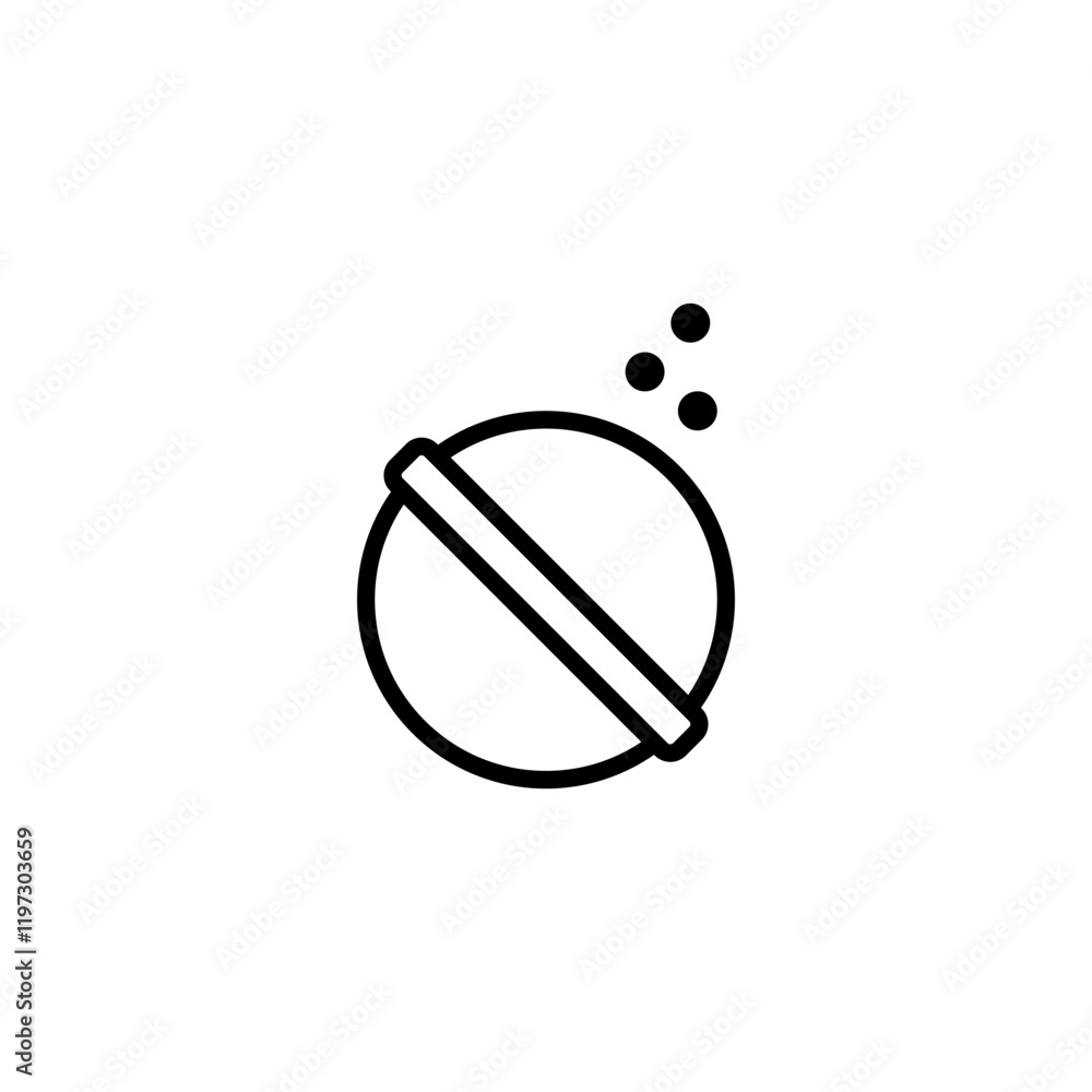 Bath bomb icon. Isolated vector illustration on white background. Bath bomb icon. Isolated vector illustration on white background.