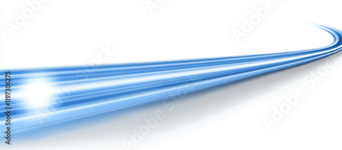 Smooth blue lines create dynamic and modern abstract background, evoking sense of speed and motion. Ideal for technology or design themes