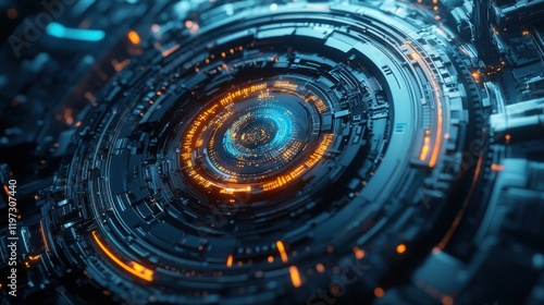 Wallpaper Mural Abstract technology background. Digital innovation concept for your design. Torontodigital.ca