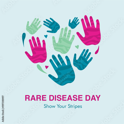 vector rare disease day poster template