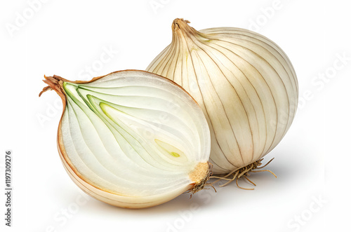 Wallpaper Mural White onion isolated on the white background. Irreplaceable vegetable for cooking.  Torontodigital.ca