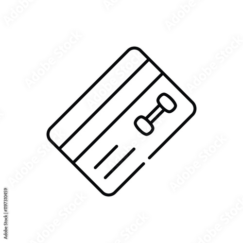 Gym Membership Card vector icon