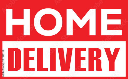 Home Delivery banner design Home Delivery icon Flat style vector illustration