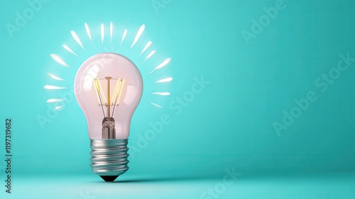 Creative Light Bulb Design Featuring Another Light Bulb Inside Symbolizing Bright Ideas Innovation and Inspiration in a Minimalistic Artistic Style