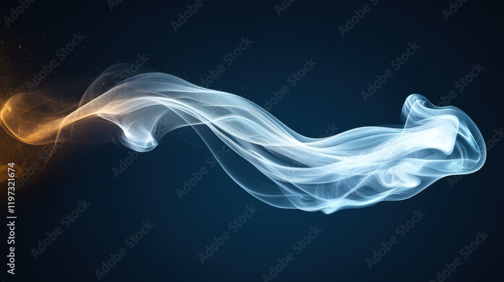 Obraz premium Abstract light stream, energy flow, dark background, design element