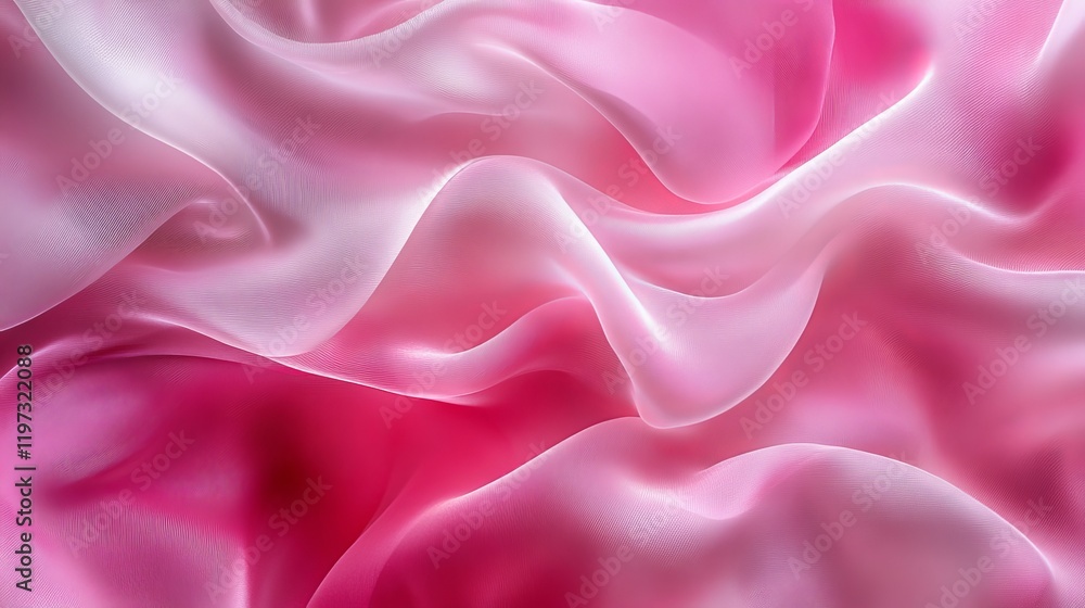 Obraz premium Soft Pink Satin Fabric Background Delicate Texture, Smooth Gradients, and Diffused Light