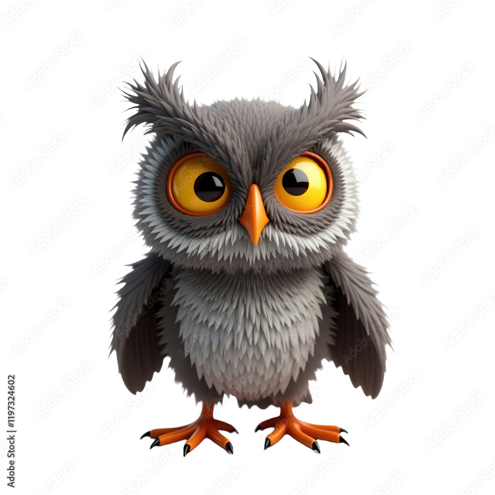 fluffy gray owl with bright eyes fluffy gray owl with bright eyes