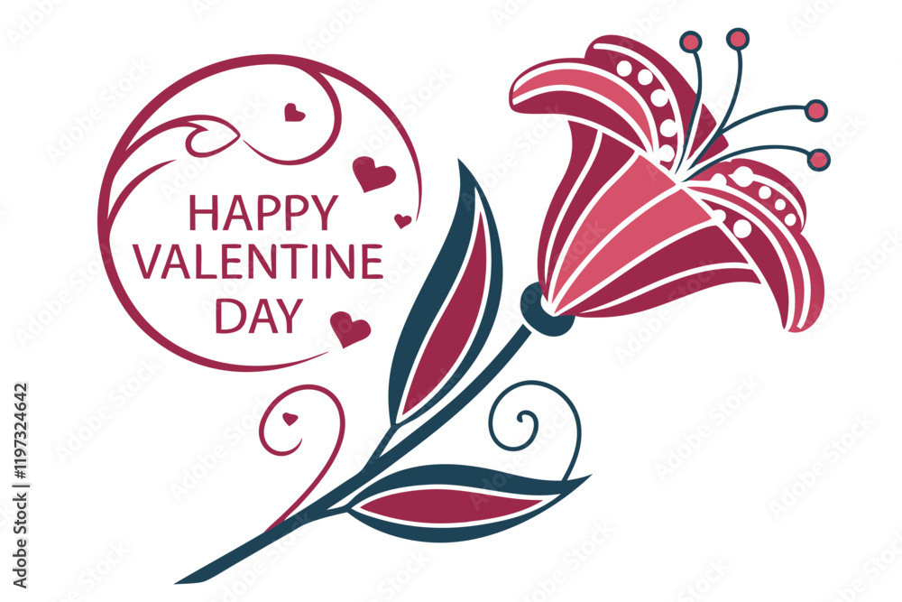 Obraz premium happy valentine day illustration of a heart