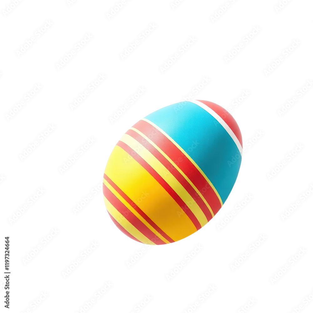 vibrant easter egg with yellow red and blue stripes vibrant easter egg with yellow red and blue stripes