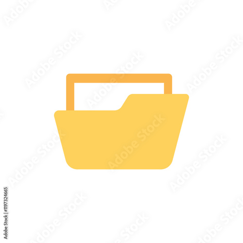 File folder Icon. Open folder Icon Design Template.