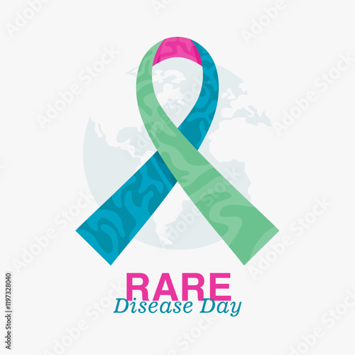 vector rare disease day poster template