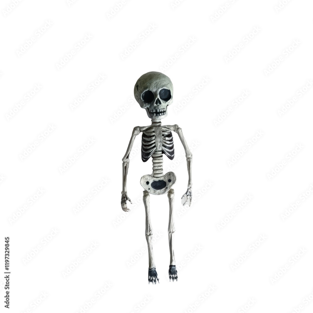 detailed anatomical skeleton model on white background detailed anatomical skeleton model on white background