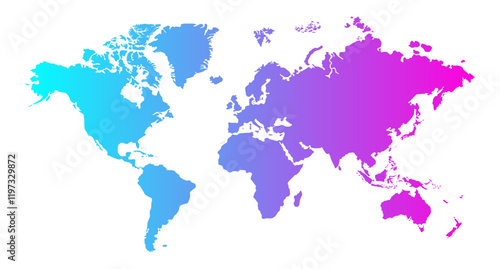 Business-like gradient world map