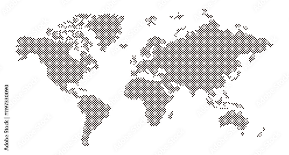 Obraz premium Dotted world map