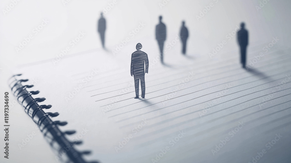 Visionary leadership idea business concepts illustrated on notepad Visionary leadership idea business concepts illustrated on notepad