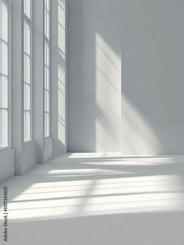 Fototapeta premium Abstract light grey background/interior. Copy space