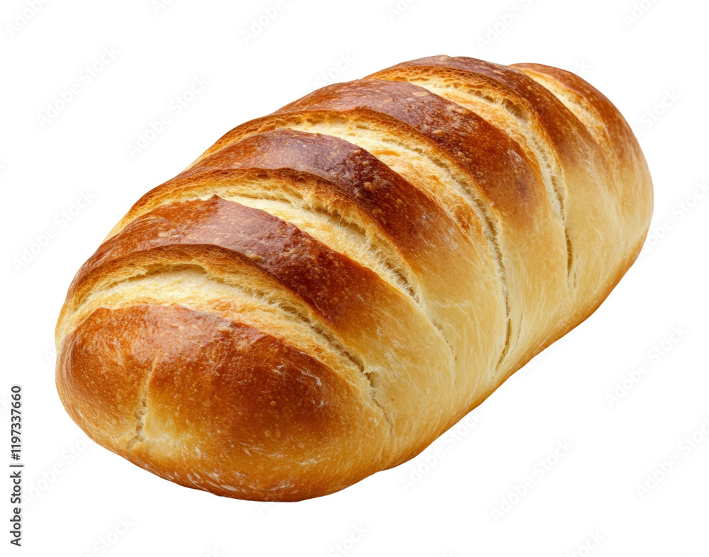 Freshly baked loaf of bread on high fidelity cutout food studio setting culinary isolated on transparent background png Freshly baked loaf of bread on high fidelity cutout food studio setting culinary isolated on transparent background png