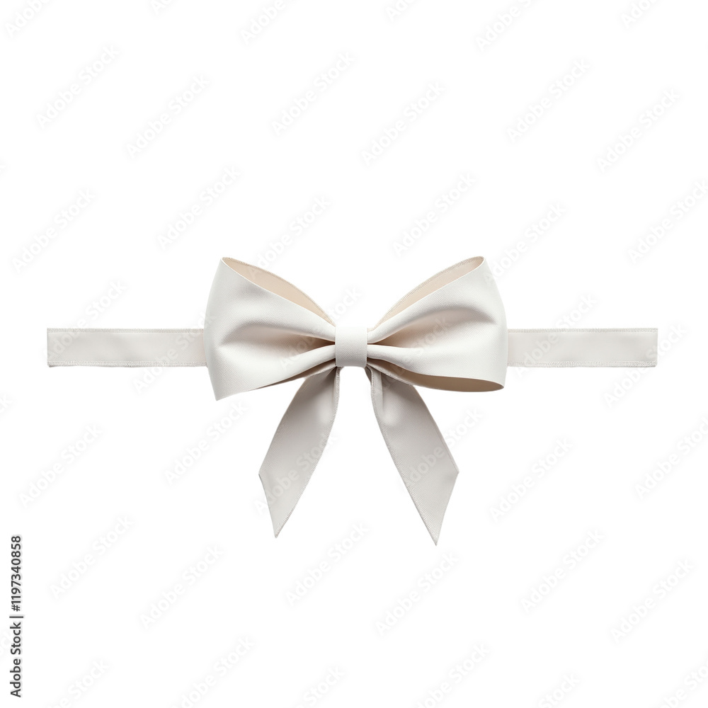 Fototapeta premium elegant light beige satin ribbon tied in a perfect bow