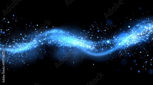 glowing abstract digital wave particles. Futuristic illustration. on background