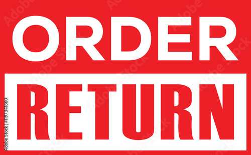 Order returns icon, ecommerce ordered product return guarantee vector icon.