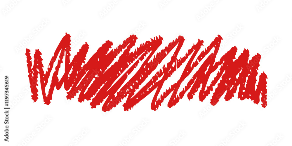 Chaotic red scribble with dynamic strokes Chaotic red scribble with dynamic strokes