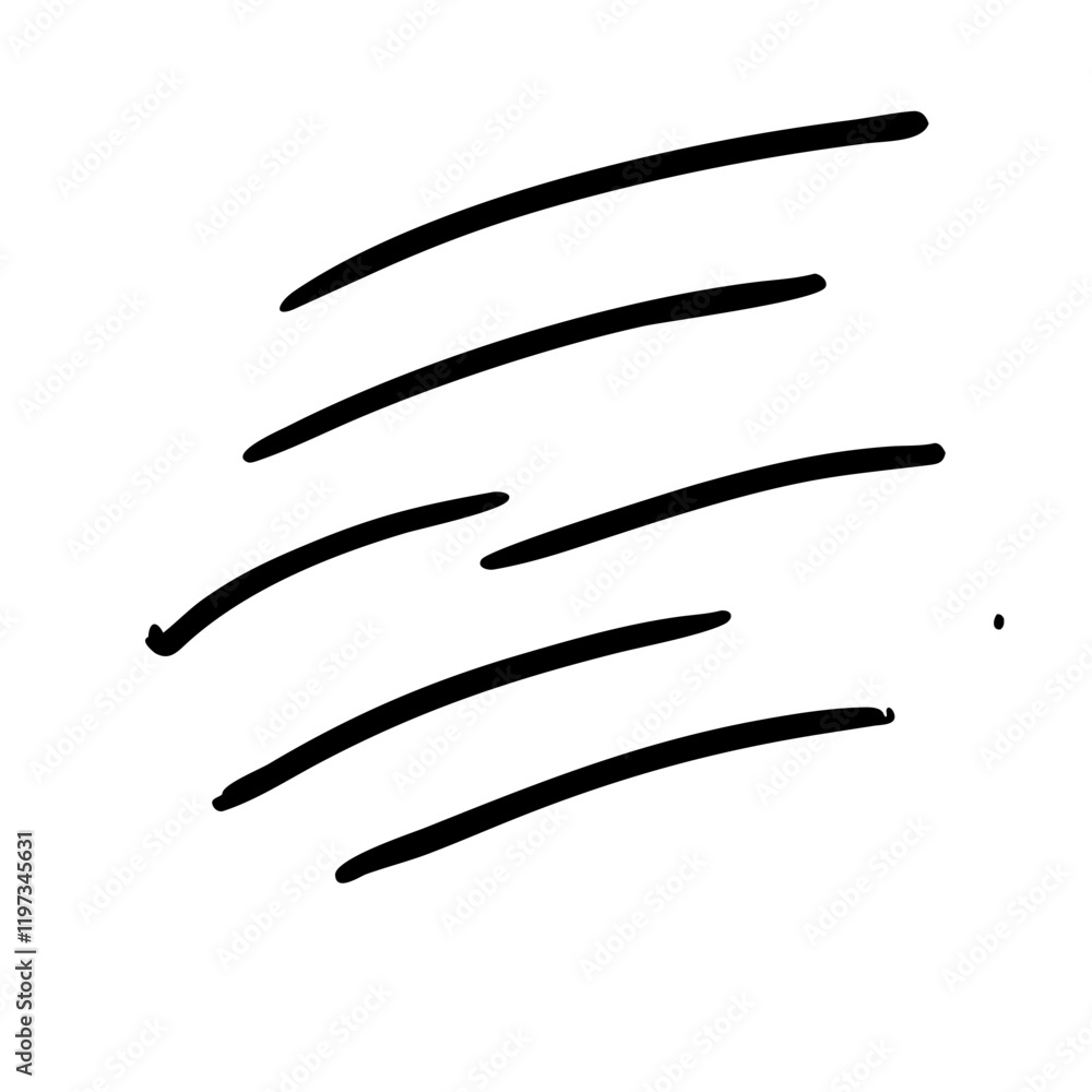 Fototapeta premium Simple black curved lines with minimal design