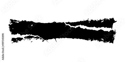Rough black ink border illustration