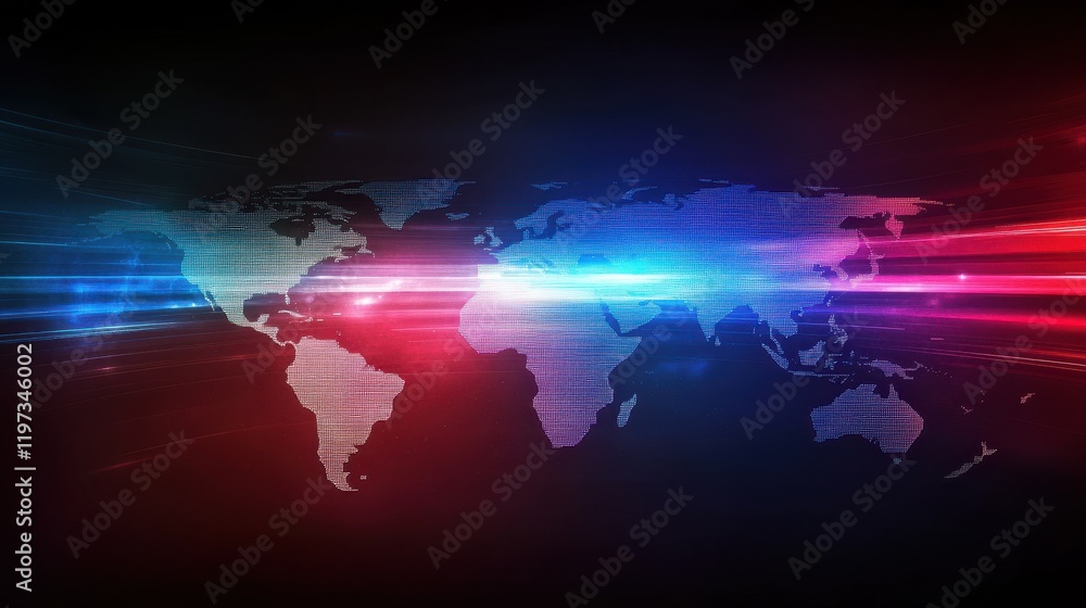 Obraz premium Abstract global technology background. Digital data visualization. Graphic concept for your design