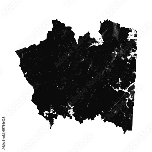 Abstract black cracked grunge shape