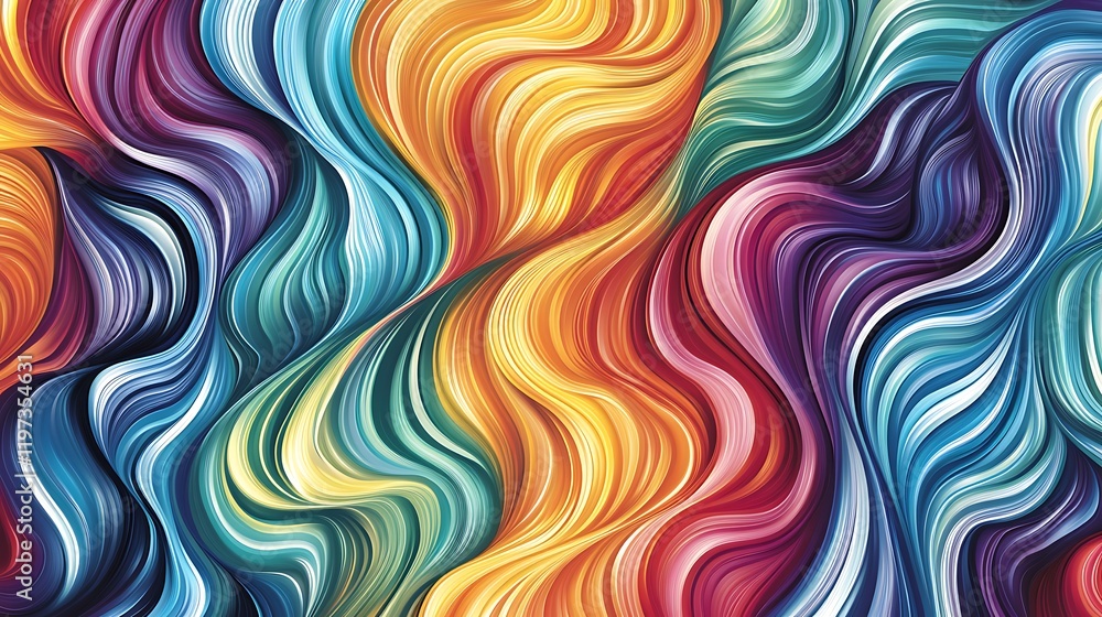 Abstract Colorful Swirling Wave Pattern Design Abstract Colorful Swirling Wave Pattern Design