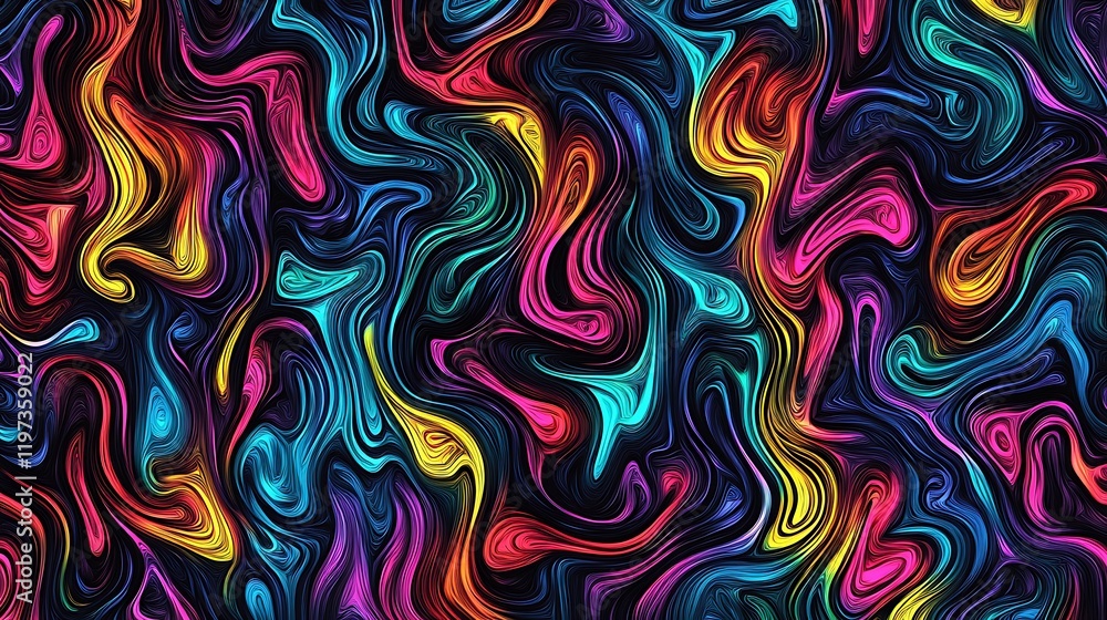 Abstract Colorful Swirling Pattern Design Abstract Colorful Swirling Pattern Design