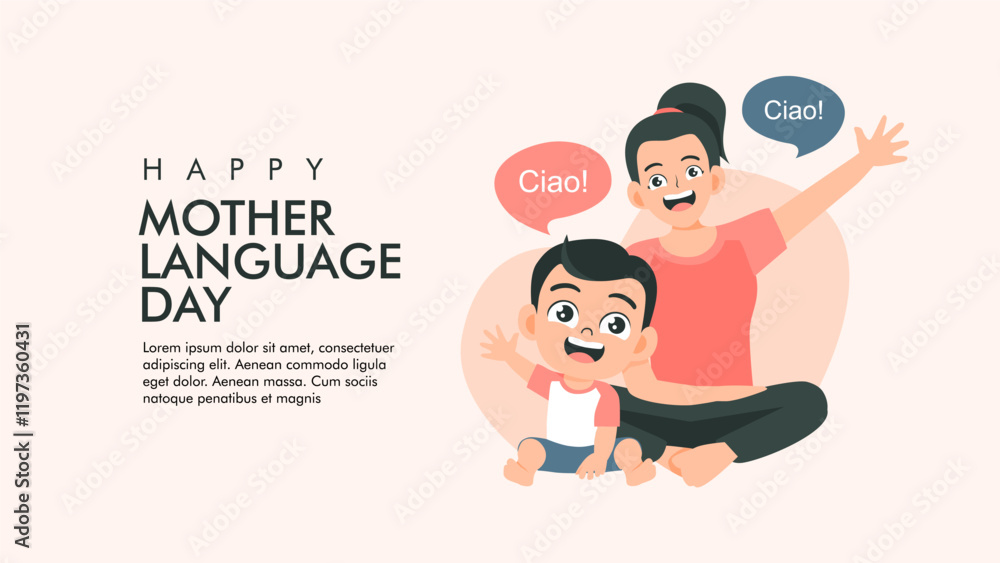 vector international mother language day poster template vector international mother language day poster template