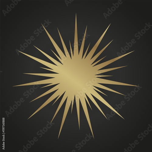 A Luxury of 11 angles stars on dark background and Premium star button, option, chart and process button design. and four premium dark level with gold color buttons