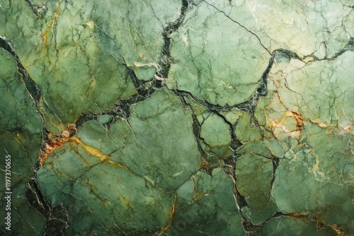 Textured green marble surface with golden veins showcasing natural beauty of ...