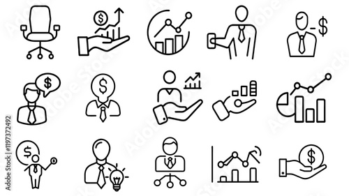 Flat Design Business Icons – Corporate Essentials