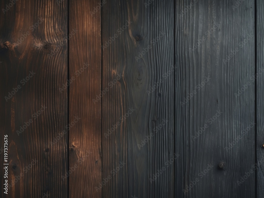 Fototapeta premium Dark Wooden Plank Texture with Subtle Warm Lighting