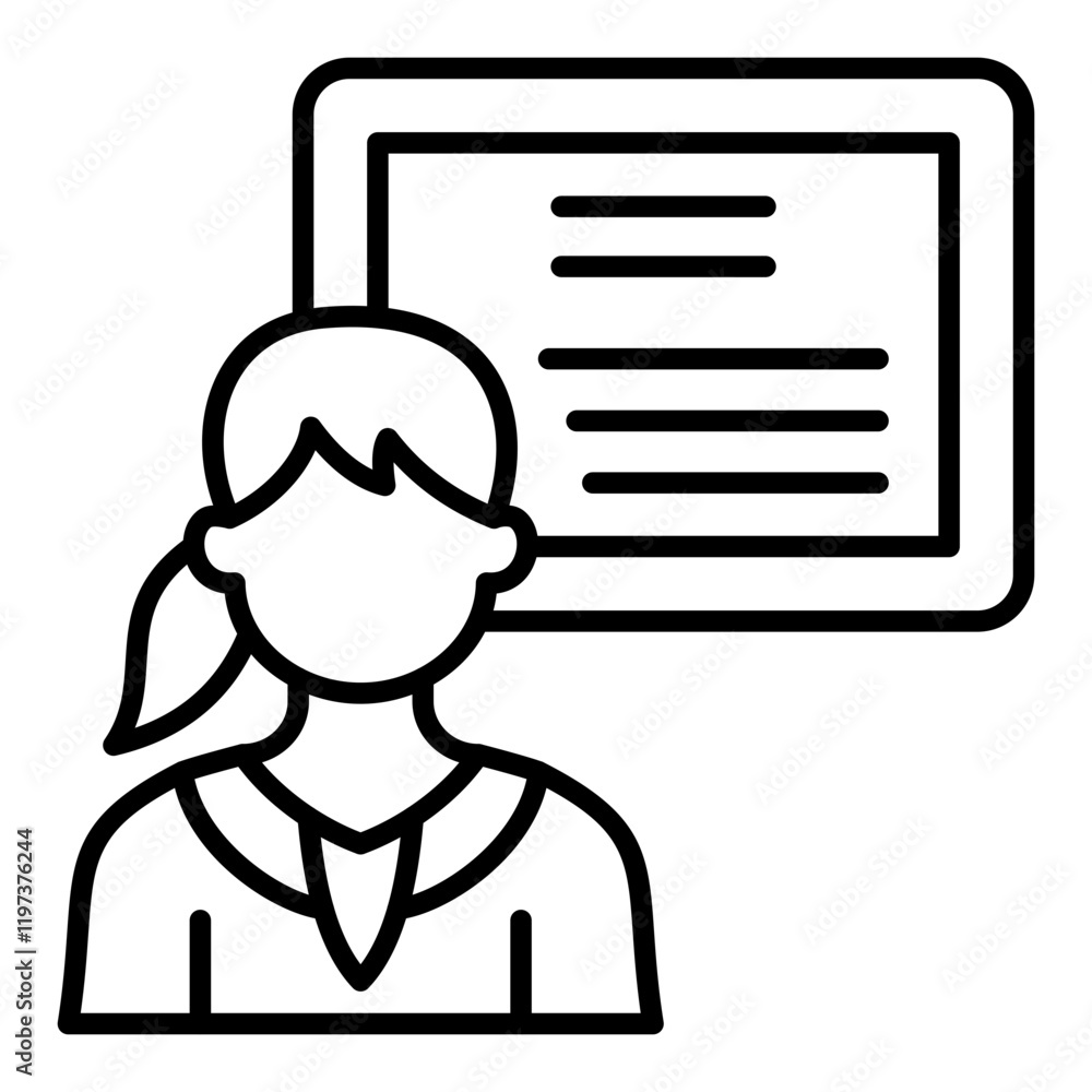 Obraz premium Teach Icon