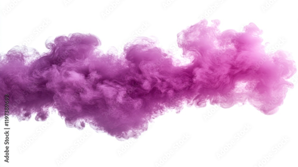 Naklejka premium Abstract Purple Ink Cloud Swirling in Water Artistic Smoke Design High Resolution Texture