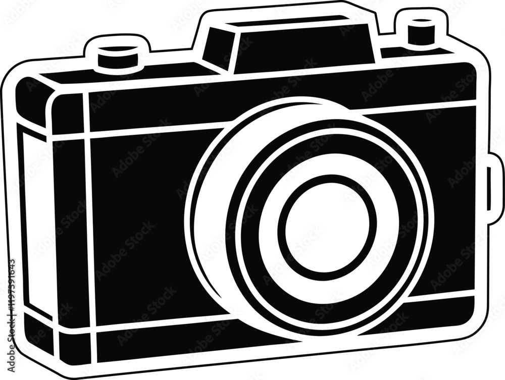 Modern Camera silhouette vector illustration, Camera line art vector, Camera vector design, Camera icon Modern Camera silhouette vector illustration, Camera line art vector, Camera vector design, Camera icon