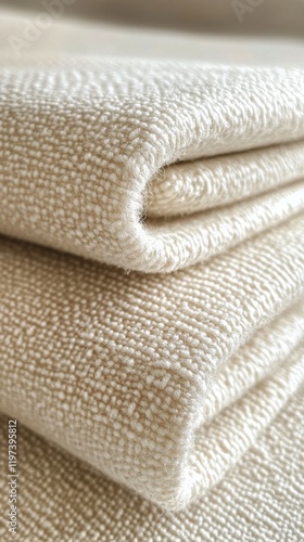 Soft white fabric gracefully draped, highlighting delicate texture and subtle...