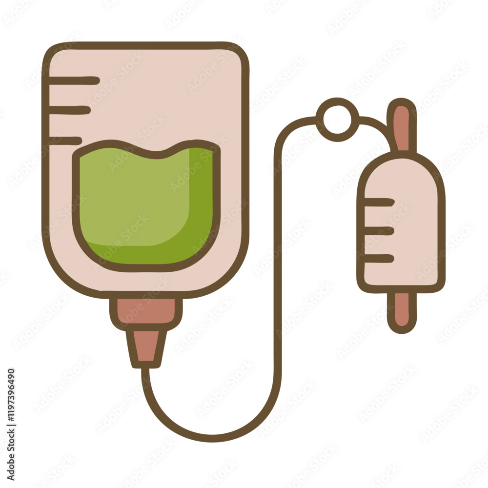 Iv Drip Icon representing medical infusion equipment